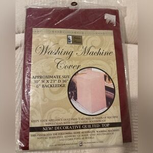 Better Home Quilted Washing Machine Cover Waterproof Maroon 30x23x36 NWT D/C